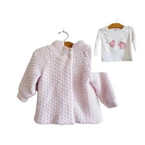 Bundle 18M sweater jacket and mitten tee